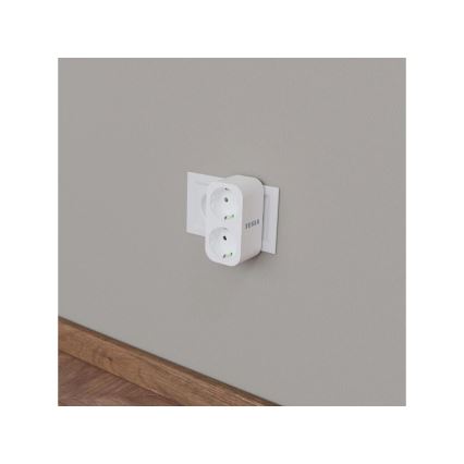 TESLA Smart - Smart socket splitter 2x16A/230V Type F Wi-Fi Tuya