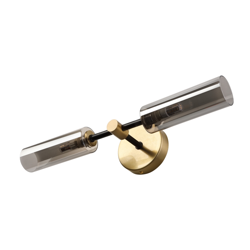TESSA Wall Light 2xG9/8W/230V, Brass/Smoky Black