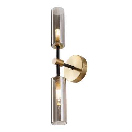 TESSA Wall Light 2xG9/8W/230V, Brass/Smoky Black