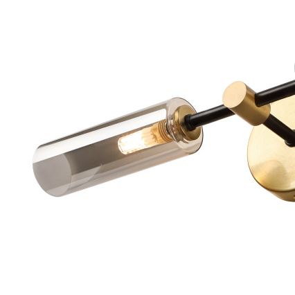 TESSA Wall Light 2xG9/8W/230V, Brass/Smoky Black