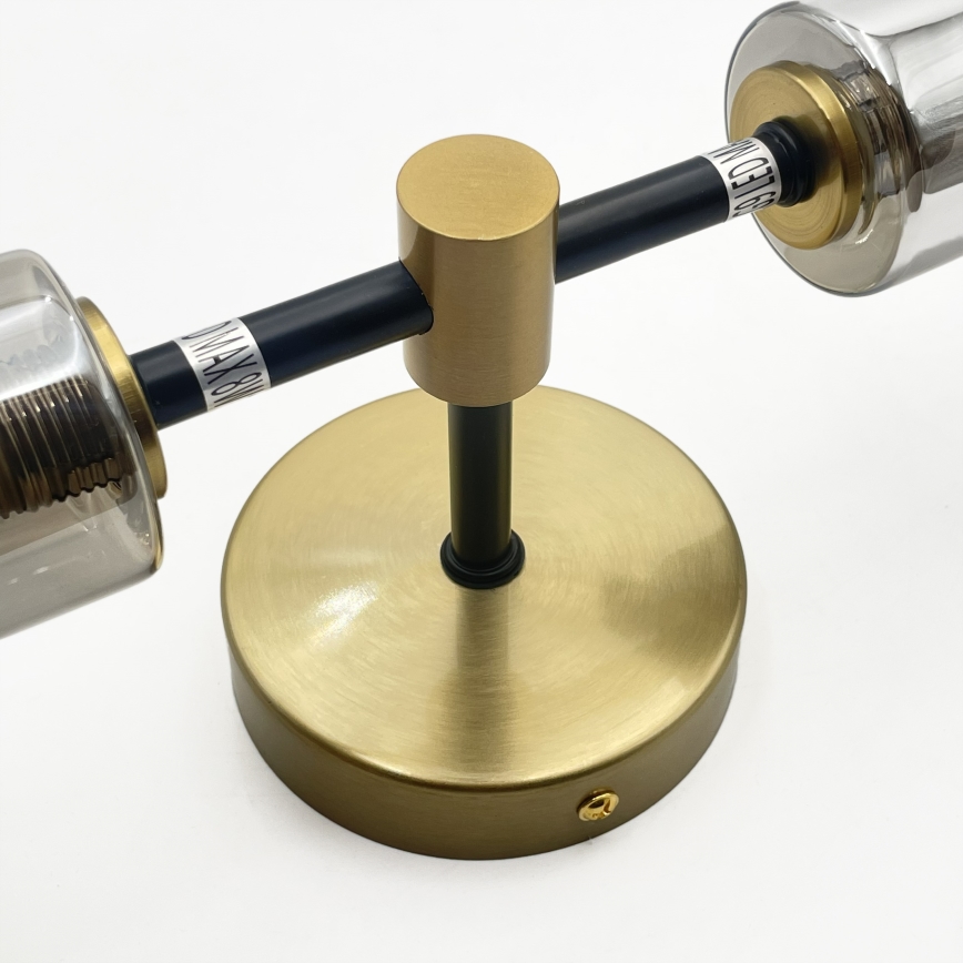 TESSA Wall Light 2xG9/8W/230V, Brass/Smoky Black