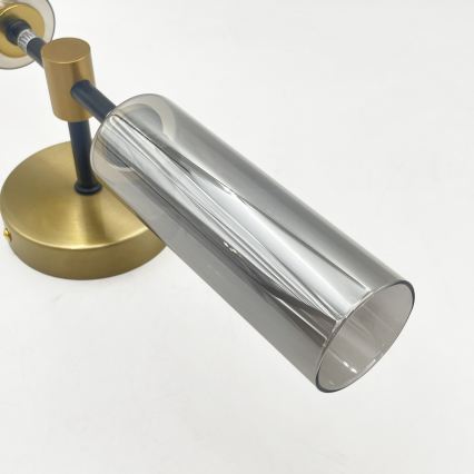 TESSA Wall Light 2xG9/8W/230V, Brass/Smoky Black
