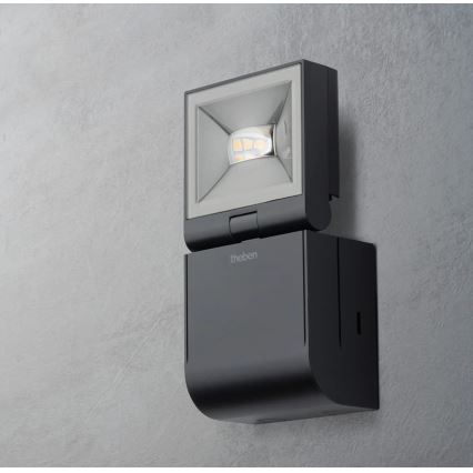 theben - LED Wall Floodlight, 10W/230V, Black, IP55
