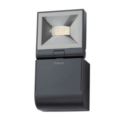 theben - LED Wall Floodlight, 10W/230V, Black, IP55