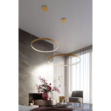 Thoro TH.174 - LED Chandelier on a string RIO LED/50W/230V CRI 90 3000K d. 78 cm gold