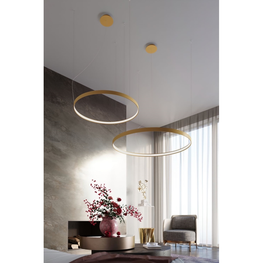 Thoro TH.174 - LED Chandelier on a string RIO LED/50W/230V CRI 90 3000K d. 78 cm gold