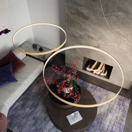 Thoro TH.174 - LED Chandelier on a string RIO LED/50W/230V CRI 90 3000K d. 78 cm gold