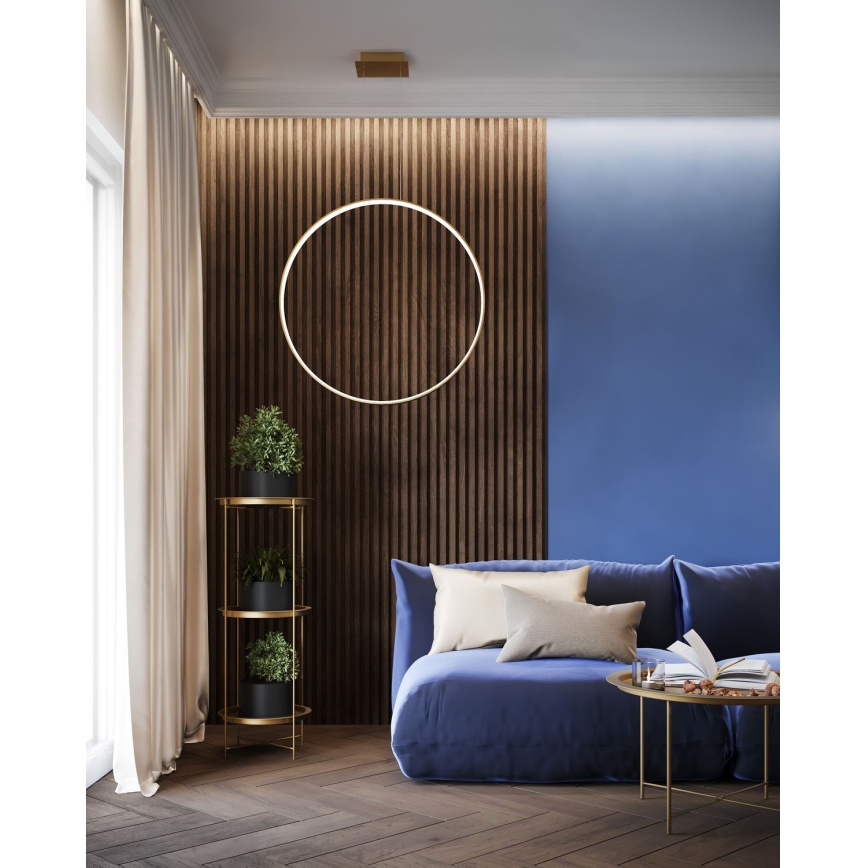 Thoro TH.220 - LED Chandelier on a string RIO LED/30W/230V CRI 90 3000K d. 55 cm gold