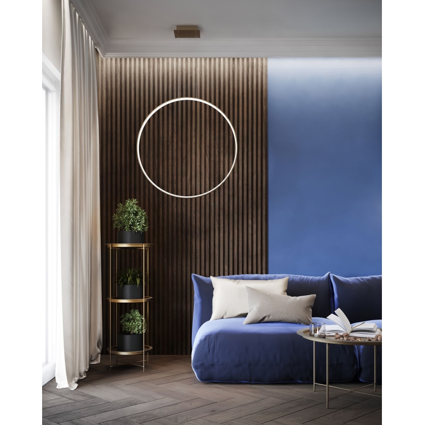 Thoro TH.221 - LED Chandelier on a string RIO LED/30W/230V CRI 95 4000K d. 55 cm gold