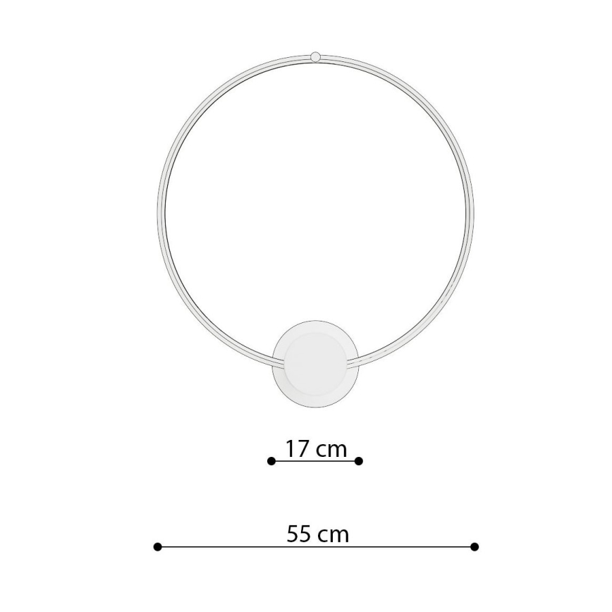 Thoro TH.222 - LED Ceiling light RIO LED/30W/230V CRI 90 3000K d. 55 cm gold