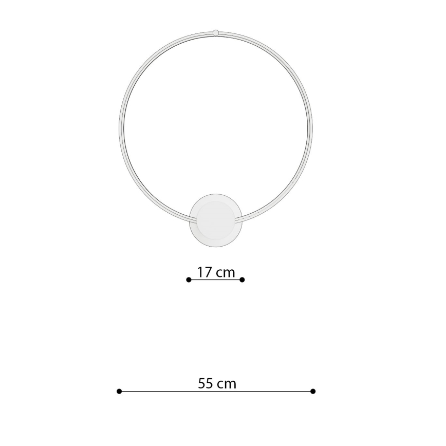 Thoro TH.223 - LED Ceiling light RIO LED/30W/230V CRI 95 4000K d. 55 cm gold