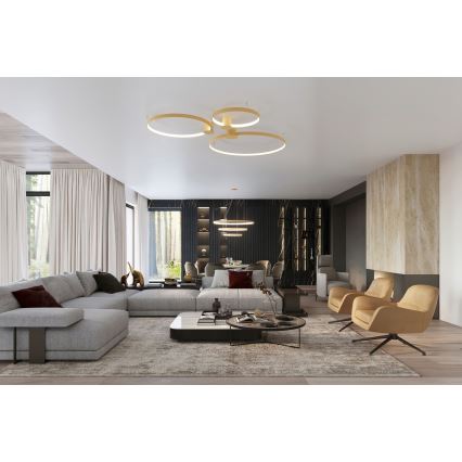 Thoro TH.223 - RIO LED Ceiling Light LED/30W/230V CRI 98 4000K Ø 55 cm gold