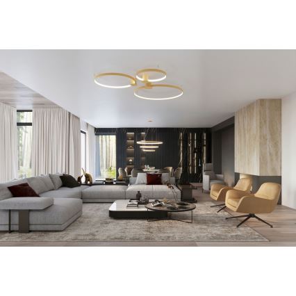 Thoro TH.224 - LED Ceiling light RIO LED/50W/230V CRI 90 3000K d. 78 cm gold