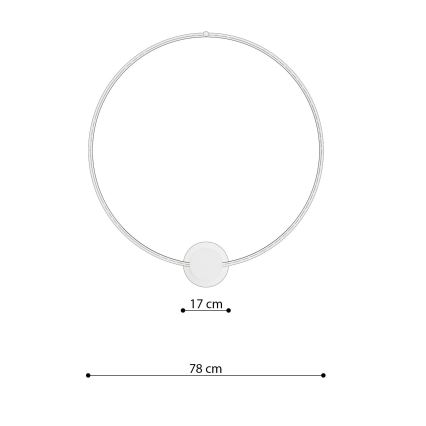 Thoro TH.224 - LED Ceiling light RIO LED/50W/230V CRI 90 3000K d. 78 cm gold