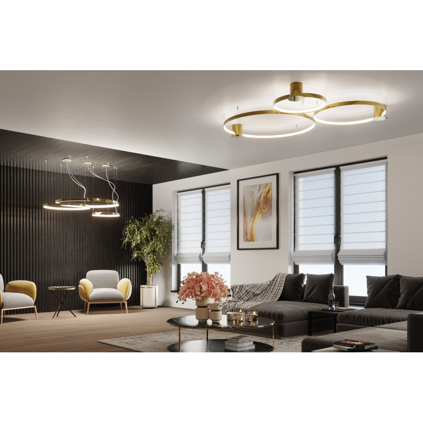 Thoro TH.246 - LED Chandelier on a string RIO LED/50W/230V CRI 90 3000K d. 78 cm gold