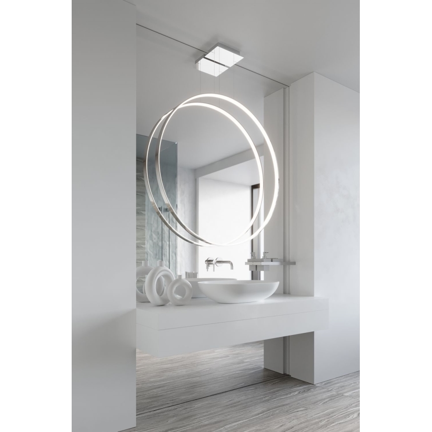 Thoro TH.249 - LED Chandelier on a string RIO LED/50W/230V CRI 90 4000K d. 78 cm shiny chrome
