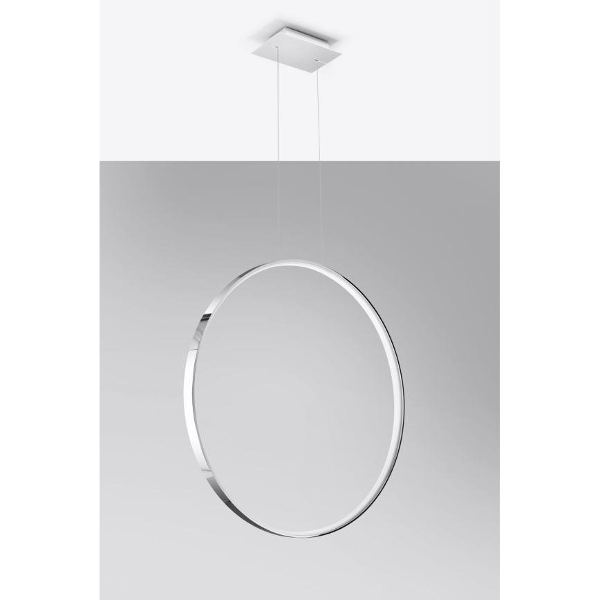 Thoro TH.249 - LED Chandelier on a string RIO LED/50W/230V CRI 90 4000K d. 78 cm shiny chrome
