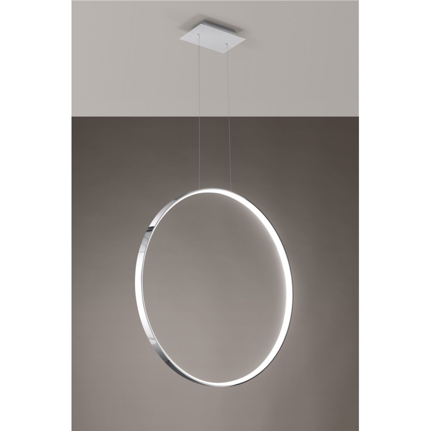 Thoro TH.249 - LED Chandelier on a string RIO LED/50W/230V CRI 90 4000K d. 78 cm shiny chrome