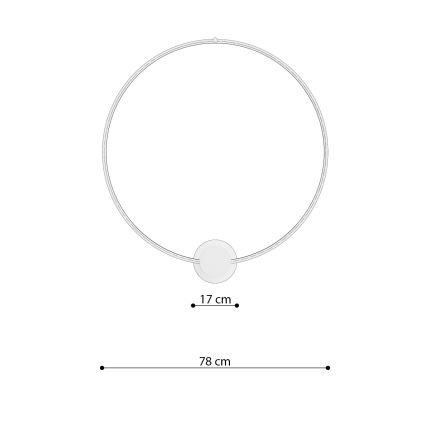 Thoro TH.252 - LED Ceiling light RIO LED/50W/230V CRI 90 3000K d. 78 cm gold