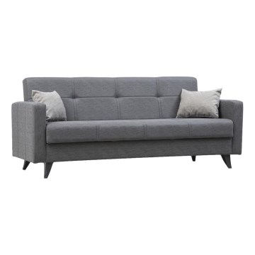 Three-seater sofa bed KORFU in dark grey