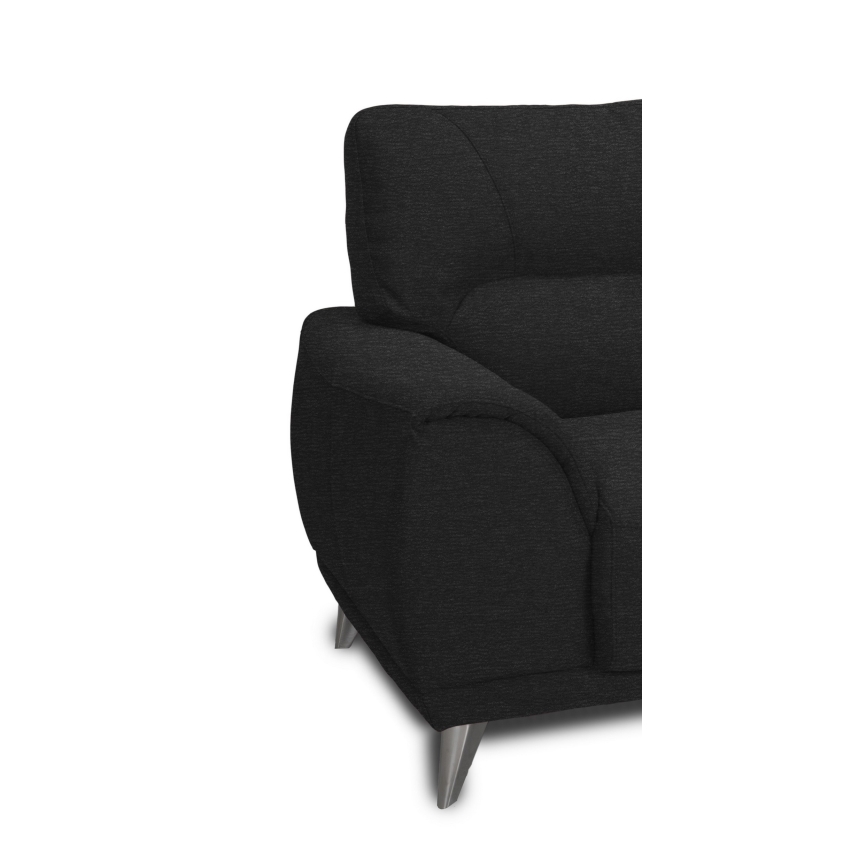 Three-seater sofa LIVORNO black