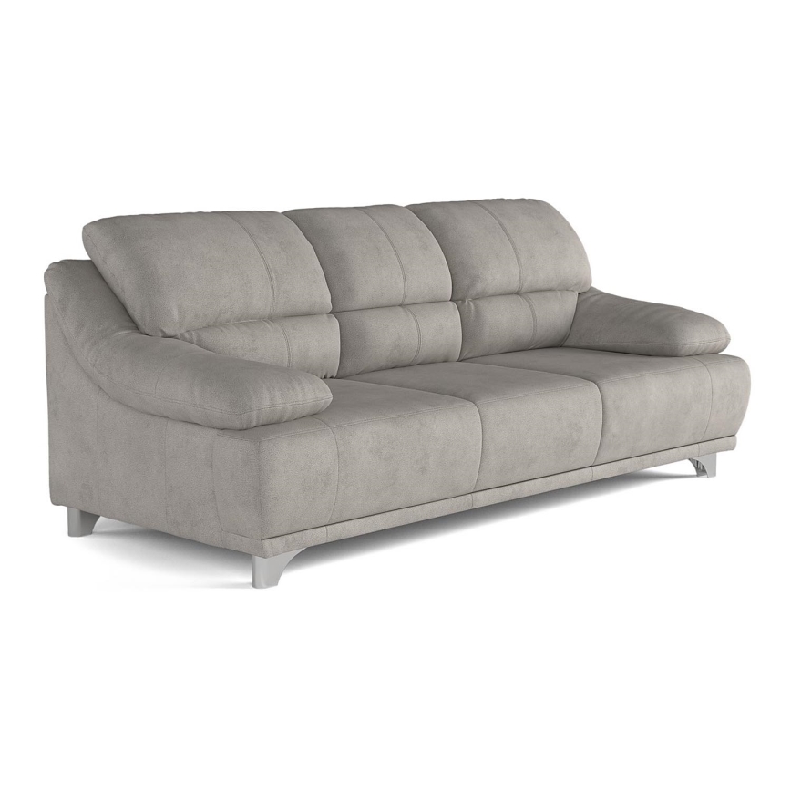 Three-seater sofa RIMINI light grey