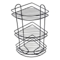 Three-tier shower wall shelf 23x58 cm black