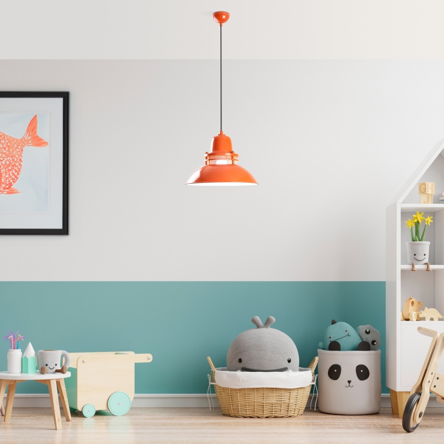 TIBET Cable Pendant Light 1xE27/40W/230V Orange