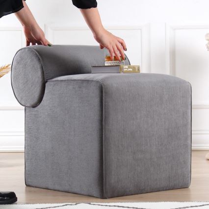 TIKI Ottoman 47 x 45 cm Grey