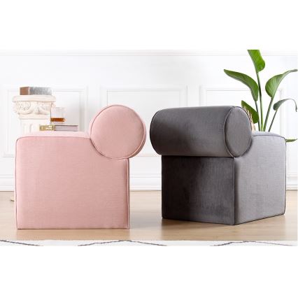 TIKI Ottoman 47 x 45 cm Grey