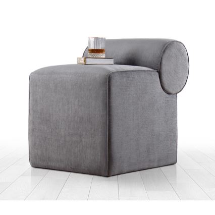 TIKI Ottoman 47 x 45 cm Grey
