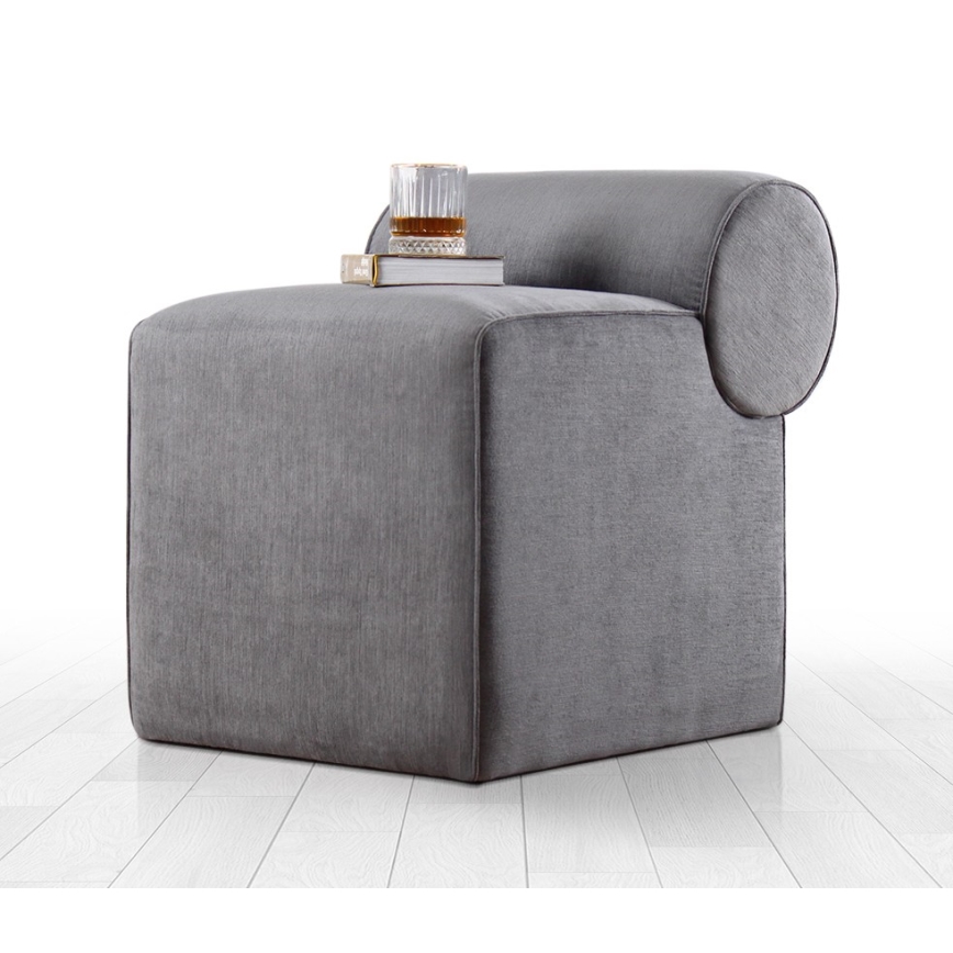 TIKI Ottoman 47 x 45 cm Grey