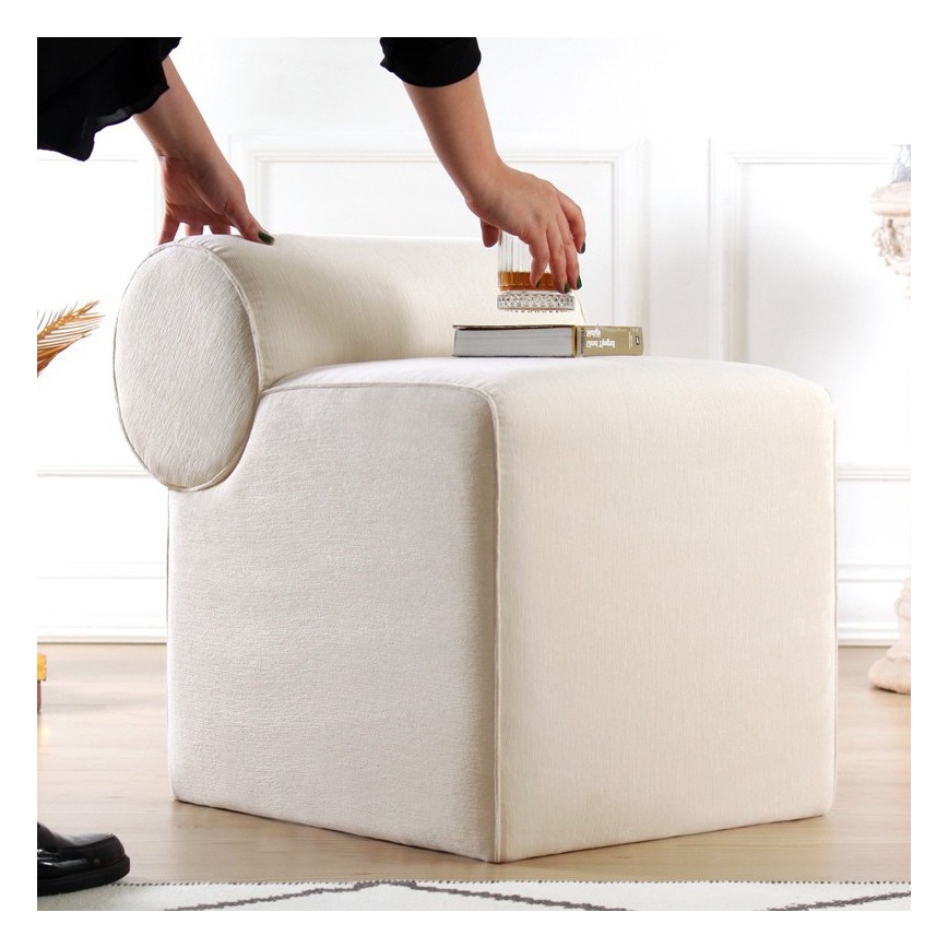 TIKI Ottoman 47x45 cm Cream