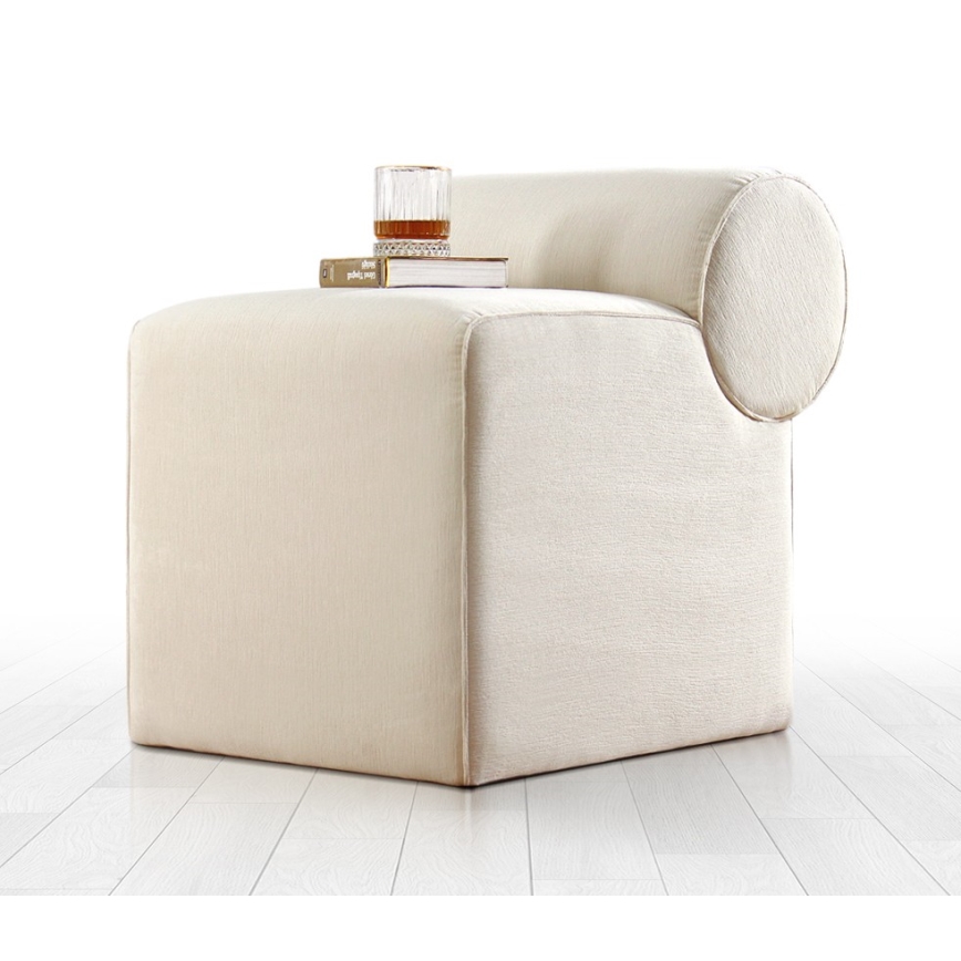 TIKI Ottoman 47x45 cm Cream