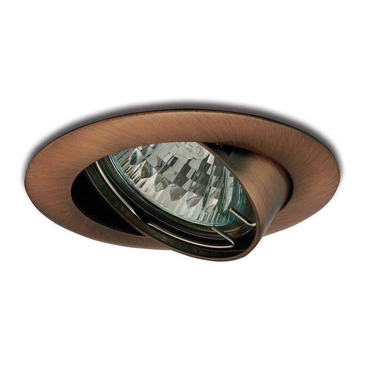 Tiltable recessed light 1xGU5,3/50W/12V copper