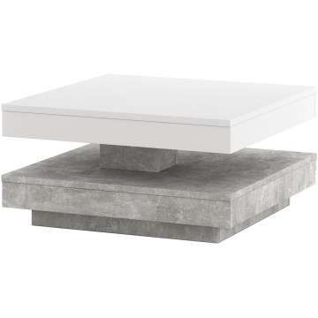 TIMO coffee table white/grey concrete