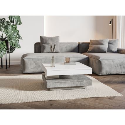TIMO Table White/Grey Concrete