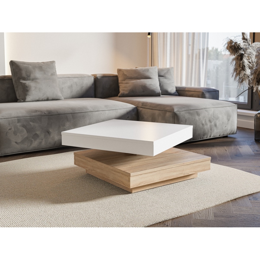 TIMO Table — White / Sonoma Oak