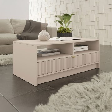 TIRENO 100 x 40 cm Coffee Table, Beige