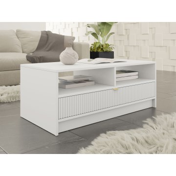 TIRENO 40 x 100 cm Coffee Table, White