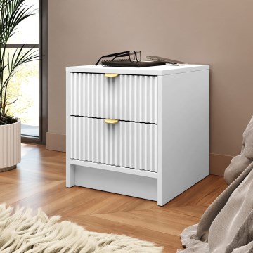 TIRENO bedside table, 35 x 40 cm, white