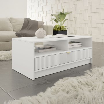TIRENO Coffee Table 100 x 40 cm White
