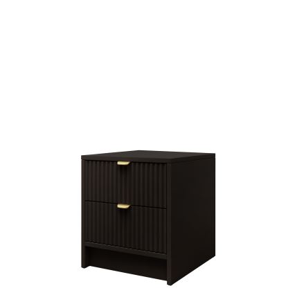 TIRENO Nightstand 40x35 cm Black