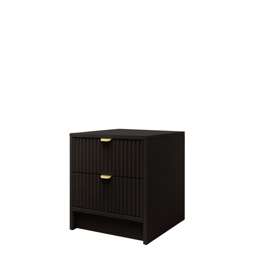 TIRENO Nightstand 40x35 cm Black