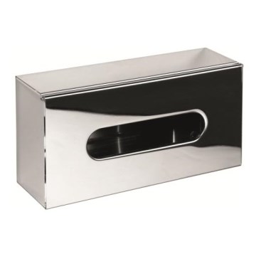 Tissue Dispenser 25 x 13 cm, Stainless Steel / Silver