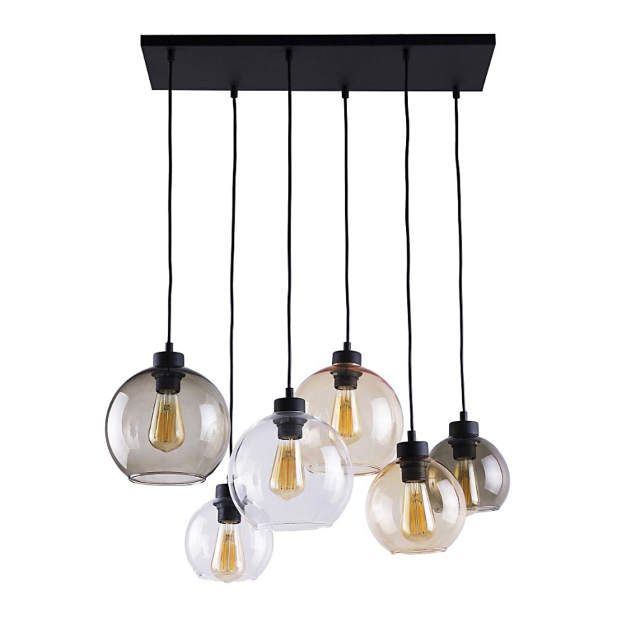 TK Lighting 2164 - Chandelier on a string CUBUS 6xE27/60W/230V