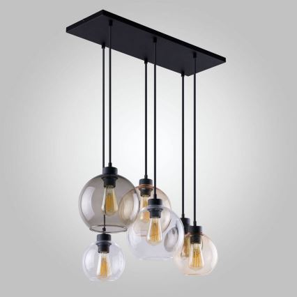 TK Lighting 2164 - Chandelier on a string CUBUS 6xE27/60W/230V