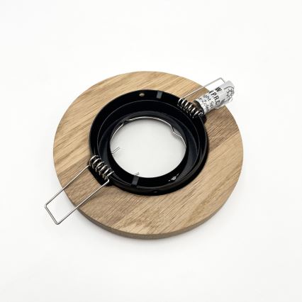 TOBBY ceiling downlight 1x GU10/20W/230V Ø 11.5 cm oak/black