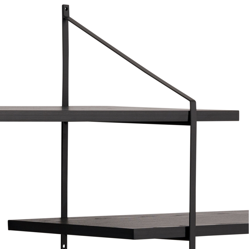 TOCO Wall Shelf 191 x 79 cm, Black