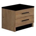 TOD Nightstand, Craft Oak/Black